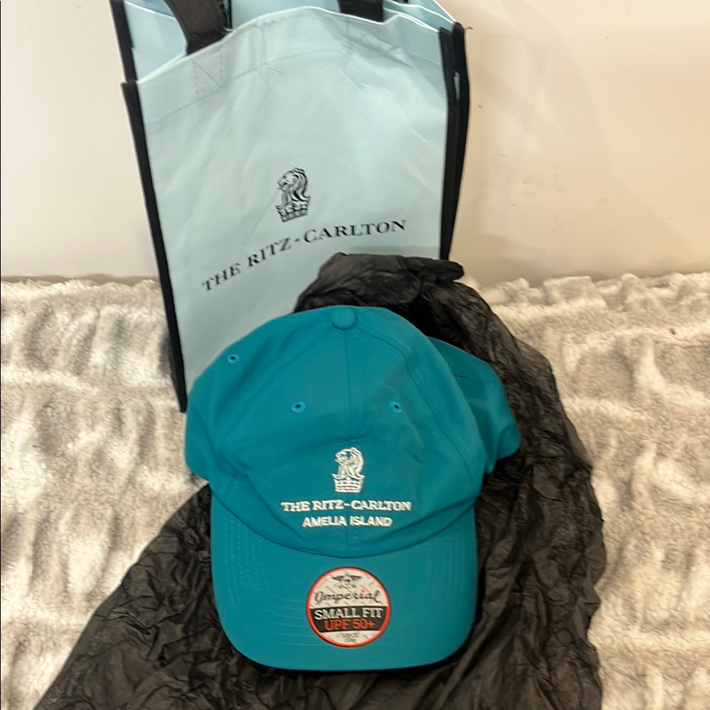 The Ritz-Carlton Amelia Island Teal Baseball Cap New Hat In Bag! Limited Edition